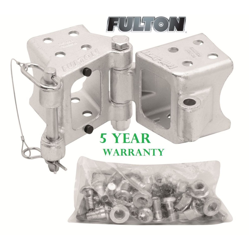 Fulton 3" x 4" BoltOn Trailer Hinge Kit FoldAway Coupler 7,500 lb