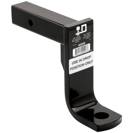 40206 Draw-Tite Trailer Hitch Ball Mount 10000 lbs. Capacity Fits 2 inch Receiver 8 inch Drop Black Ball Mount Draw-Bar 10000 lbs 9" Long 8" Drop Fits 2" x 2" Trailer Hitch Receiver
