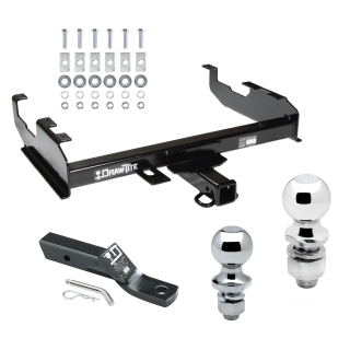 Custom Fit Trailer Hitch 2" Drop Ball-Mount w/ Pin/Clip 1-7/8" and 2" Chrome Ball Installation Hardware Installation Instructions 41001 23 63845 63816 Draw-Tite Trailer Tow Hitch 63-86 88-91 Chevy GMC C/Kd F-100 F-250 F-350 99-00 69-75 In Trailer Tow Hitch For 63-86 88-91 Chevy GMC C/K Ford F-100 F-250 F-350 99-00 Ford 69-75 International Receiver w/ 1-7/8" and 2" Ball