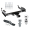 Custom Fit Trailer Hitch 2" Drop Ball-Mount w/ Pin/Clip 1-7/8" and 2" Chrome Ball Installation Hardware Installation Instructions 41001 23 63845 63816 Draw-Tite Trailer Tow Hitch 63-86 88-91 Chevy GMC C/Kd F-100 F-250 F-350 99-00 69-75 In Trailer Tow Hitch For 63-86 88-91 Chevy GMC C/K Ford F-100 F-250 F-350 99-00 Ford 69-75 International Receiver w/ 1-7/8" and 2" Ball