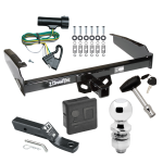 Custom Fit Trailer Hitch Wiring Harness (Plug & Play) 2" Drop Ball-Mount w/ Pin/Clip 2" Chrome Ball Security Lock Pin Rubber Hitch Plug Cover Installation Hardware Installation Instructions 41004 118313 23 63845 580407 7010 Draw-Tite Traile Trailer Tow Hitch For 80-86 Ford F-100 F-150 F-250 F-350 Except w/ Custom Fascia Deluxe Package Wiring 2" Ball and Lock