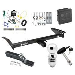 Trailer Tow Hitch For 98-09 Ford Crown Victoria 81-11 Lincoln Town Car 98-11 Mercury Grand Marquis 03-04 Marauder Deluxe Package Wiring 2" Ball and Lock