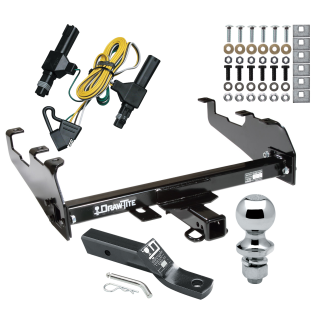 Custom Fit Trailer Hitch Wiring Harness (Plug & Play) 2" Drop Ball-Mount w/ Pin/Clip 1-7/8" Chrome Ball Installation Hardware Installation Instructions  41504 118317 23 63816 Draw-Tite Trailer Tow Hitch 86-94 Dodge D/W w/Deep Drop Bumper Com Trailer Tow Hitch For 86-94 Dodge D/W w/Deep Drop Bumper Complete Package w/ Wiring and 1-7/8" Ball