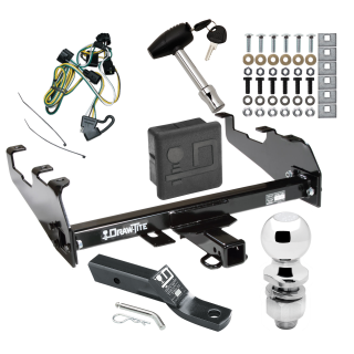 Custom Fit Trailer Hitch Wiring Harness (Plug & Play) 2" Drop Ball-Mount w/ Pin/Clip 2" Chrome Ball Security Lock Pin Rubber Hitch Plug Cover Installation Hardware Installation Instructions 41504 118329 23 63845 580407 7010 Draw-Tite Traile Trailer Tow Hitch For 95-02 Dodge Ram 1500 2500 3500 w/Deep Drop Bumper Deluxe Package Wiring 2" Ball and Lock