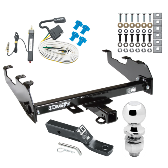 Custom Fit Trailer Hitch Wiring Harness (Requires Splicing) 2" Drop Ball-Mount w/ Pin/Clip 2" Chrome Ball Installation Hardware Installation Instructions 41504 20252 23 63845 Draw-Tite Trailer Tow Hitch 63-74 Chevy GMC C/K 68-85 Dodge D/W Ramch Trailer Tow Hitch For 63-74 Chevy GMC C/K 68-85 Dodge D/W Ramcharger 63-79 Ford F-100 F-150 F-250 F-350 Complete Package w/ Wiring and 2" Ball