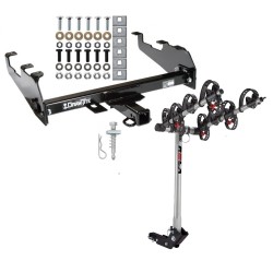 Trailer Tow Hitch For 63-02 Dodge GM Chevy C/K Ramcharger Ford w/ Deep Drop Bumper w/ 4 Bike Carrier Rack Trailer Tow Hitch For 63-02 Dodge GM Chevy C/K Ramcharger Ford w/ Deep Drop Bumper w/ 4 Bike Carrier Rack