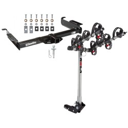 Trailer Tow Hitch For 96-23 Chevy Express GMC Savana Van w/ 4 Bike Carrier Rack Trailer Tow Hitch For 96-23 Chevy Express GMC Savana Van w/ 4 Bike Carrier Rack