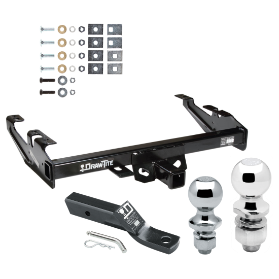 Custom Fit Trailer Hitch 2" Drop Ball-Mount w/ Pin/Clip 1-7/8" and 2" Chrome Ball Installation Hardware Installation Instructions 41524 23 63845 63816 Draw-Tite Trailer Tow Hitch 88-00 Chevy GMC C/K C1500 C2500 C3500 K1500 K2500 K3500 Rece Trailer Tow Hitch For 88-00 Chevy GMC C/K C1500 C2500 C3500 K1500 K2500 K3500 Receiver w/ 1-7/8" and 2" Ball