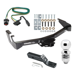 Trailer Tow Hitch For 94-98 Dodge Van B150 B1500 B250 B2500 B350 B3500 Complete Package w/ Wiring and 2" Ball