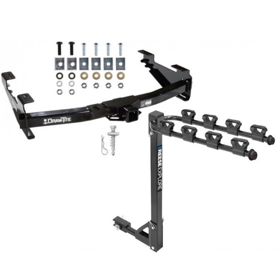 Custom Fit Trailer Hitch 4 Bike Carrier Installation Hardware Installation Instructions 41544 1393100G Draw-Tite Trailer Tow Hitch 4 Bike Rack 01-07 Chevy Silverado GMC Sierra 2500HD 3500 Classic tilt away adult or child arms fold down carrier 01 02 03 0 Trailer Tow Hitch w/ 4 Bike Rack For 01-07 Chevy Silverado GMC Sierra 2500HD 3500 Classic tilt away adult or child arms fold down carrier