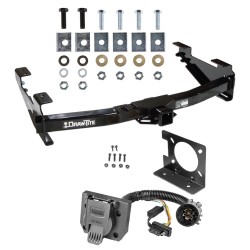 Trailer Hitch w/ Wiring Kit For 01-07 Chevy Silverado GMC Sierra 2500 3500 7-Way Pin Blade RV 4-Flat Plug Harness Light w/ Bracket Trailer Hitch w/ Wiring Kit For 01-07 Chevy Silverado GMC Sierra 2500 3500 7-Way Pin Blade RV 4-Flat Plug Harness Light w/ Bracket