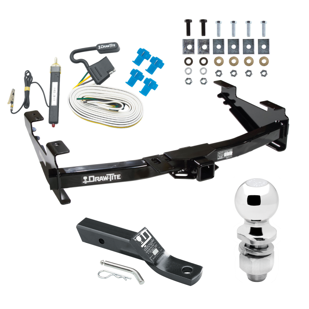 Custom Fit Trailer Hitch Wiring Harness (Requires Splicing) 2" Drop Ball-Mount w/ Pin/Clip 2" Chrome Ball Installation Hardware Installation Instructions 41544 20252 23 63845 Draw-Tite Trailer Tow Hitch 01-07 Chevy Silverado GMC Sierra 2500 HD Trailer Tow Hitch For 01-07 Chevy Silverado GMC Sierra 2500 HD 3500 Complete Package w/ Wiring and 2" Ball