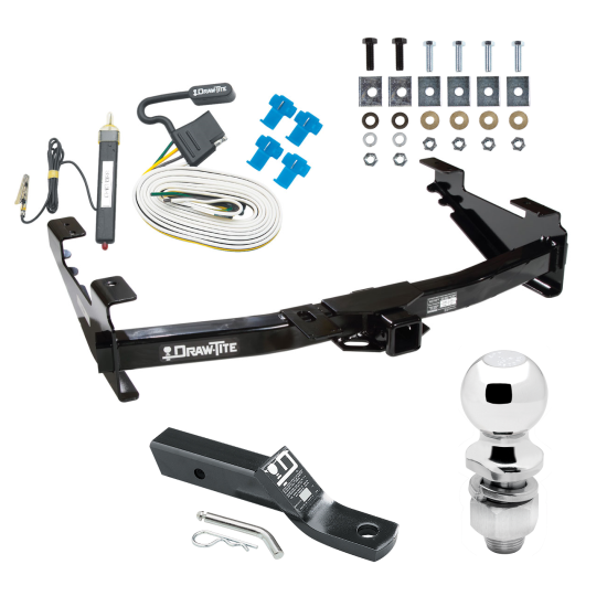 Custom Fit Trailer Hitch Wiring Harness (Requires Splicing) 2" Drop Ball-Mount w/ Pin/Clip 2" Chrome Ball Installation Hardware Installation Instructions 41544 20252 23 63845 Draw-Tite Trailer Tow Hitch 01-07 Chevy Silverado GMC Sierra 2500 HD Trailer Tow Hitch For 01-07 Chevy Silverado GMC Sierra 2500 HD 3500 Complete Package w/ Wiring and 2" Ball