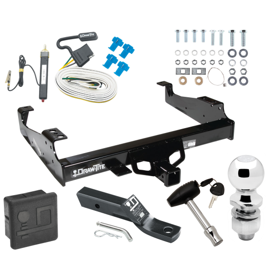 Trailer Tow Hitch For 99-23 F-450 F-550 99-00 F-350 Super Duty Cab and Chassis Deluxe Package Wiring 2" Ball and Lock Trailer Tow Hitch For 99-23 F-450 F-550 99-00 F-350 Super Duty Cab and Chassis Deluxe Package Wiring 2" Ball and Lock
