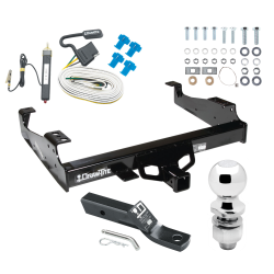 Trailer Tow Hitch For 99-24 F-450 F-550 99-00 F-350 Super Duty Cab and Chassis Complete Package w/ Wiring and 2" Ball