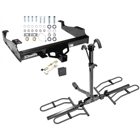 Trailer Tow Hitch For 99-23 F-450 F-550 99-00 F-350 Platform Style 2 Bike Rack Hitch Lock and Cover Trailer Tow Hitch For 99-23 F-450 F-550 99-00 F-350 Platform Style 2 Bike Rack Hitch Lock and Cover
