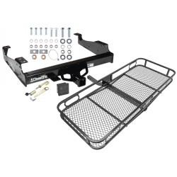 Trailer Tow Hitch For 99-24 F-450 F-550 99-00 F-350 Basket Cargo Carrier Platform Hitch Lock and Cover