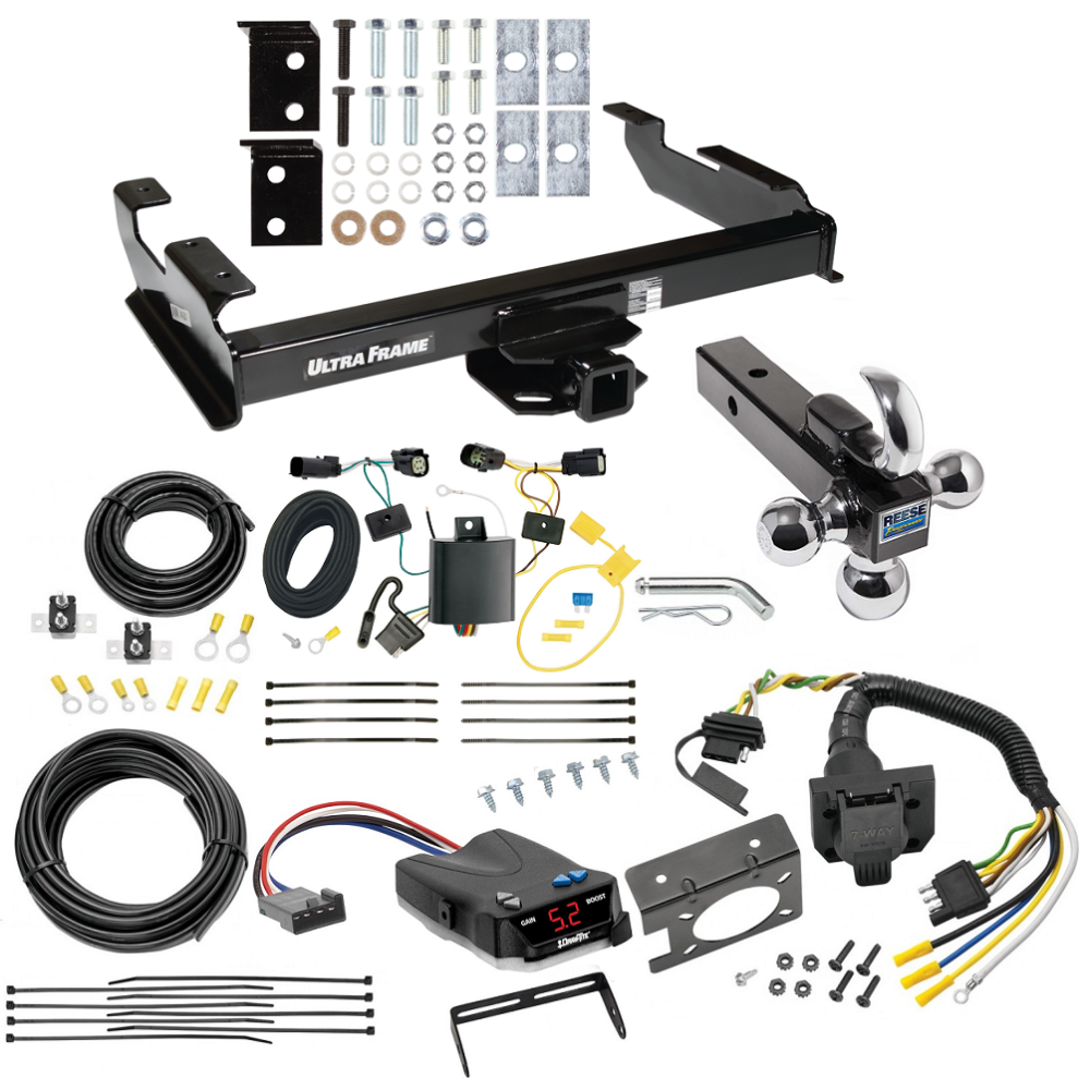 Class 5 2" Receiver Hitch For 88-00 Chevy GMC C/K 1500 2500 3500 8 ft. Bed Pickup w/ Draw-Tite Trailer Brake Control 7-Way RV Wiring Complete System Tri-Tow-Ball 1-7/8" 2" 2-5/16" Class 5 2" Receiver Hitch For 88-00 Chevy GMC C/K 1500 2500 3500 8 ft. Bed Pickup w/ Draw-Tite Trailer Brake Control 7-Way RV Wiring Complete System Tri-Tow-Ball 1-7/8" 2" 2-5/16"