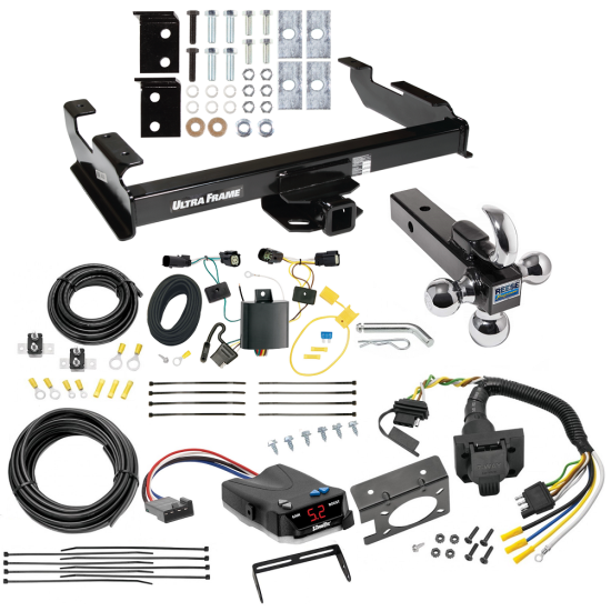 Class 5 2" Receiver Hitch For 88-00 Chevy GMC C/K 1500 2500 3500 8 ft. Bed Pickup w/ Draw-Tite Trailer Brake Control 7-Way RV Wiring Complete System Tri-Tow-Ball 1-7/8" 2" 2-5/16" Class 5 2" Receiver Hitch For 88-00 Chevy GMC C/K 1500 2500 3500 8 ft. Bed Pickup w/ Draw-Tite Trailer Brake Control 7-Way RV Wiring Complete System Tri-Tow-Ball 1-7/8" 2" 2-5/16"