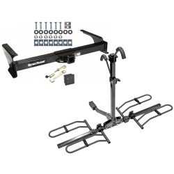 Trailer Tow Hitch For 92-14 Ford Econoline E-150 E-250 E-350 Platform Style 2 Bike Rack Hitch Lock and Cover