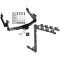 Trailer Tow Hitch w/ 4 Bike Rack For 07-21 Toyota Tundra tilt away adult or child arms fold down carrier w/ Lock and Cover