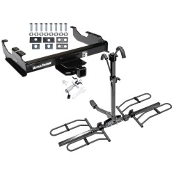 Trailer Tow Hitch For 63-23 Chevy Silverado GMC Sierra 3500 C/K Series Platform Style 2 Bike Rack w/ Anti Rattle Hitch Lock