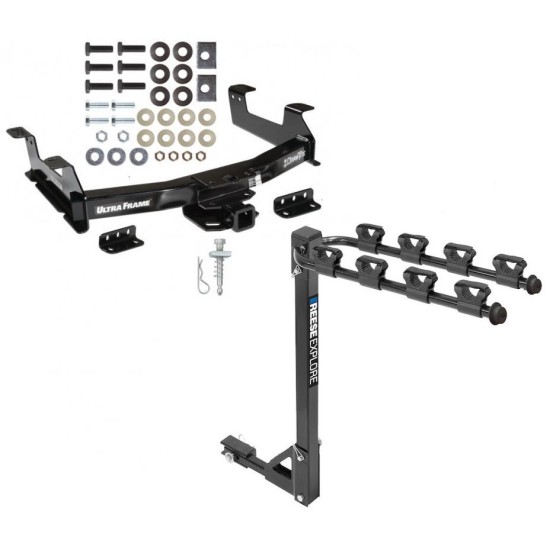 Custom Fit Trailer Hitch 4 Bike Carrier Installation Hardware Installation Instructions 41942 1393100G Draw-Tite Trailer Tow Hitch 4 Bike Rack 11-14 Chevy Silverado GMC Sierra 2500 3500 HD tilt away adult or child arms fold down carrier 11 12 13 14 2011 Trailer Tow Hitch w/ 4 Bike Rack For 11-14 Chevy Silverado GMC Sierra 2500 3500 HD tilt away adult or child arms fold down carrier