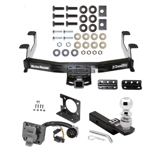 Custom Fit Trailer Hitch Wiring Harness (Plug & Play) 2" Drop Ball-Mount w/ Pin/Clip 2-5/16" Chrome Ball Installation Hardware Installation Instructions 41942 74682 40200 63836 63240 Draw-Tite Class 5 Trailer Hitch Package Wiring 11-14 Chevy Class 5 Trailer Hitch Package w/ Wiring For 11-14 Chevy Silverado GMC Sierra 2500 3500 HD w/ 2-5/16" Ball 2" Drop Mount 7-Way Pin Blade RV