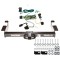 Trailer Hitch Tow Receiver w/ Wiring Kit Harness For 03-24 Chevy Express GMC Savana 1500 2500 3500 Class 5