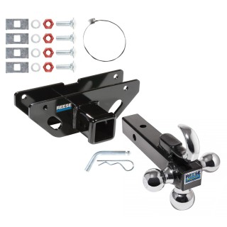 Reese Trailer Tow Hitch Receiver For 07-09 Chrysler Aspen 04-09 Dodge Durango w/Tri-Ball Triple Ball 1-7/8" 2" 2-5/16"