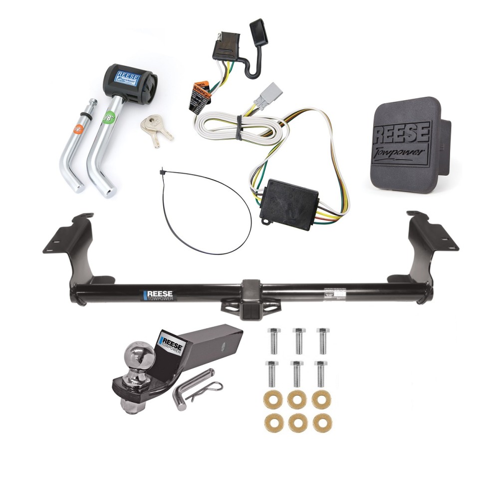 Custom Fit Trailer Hitch Wiring Harness (Plug & Play) 2" Drop Ball-Mount w/ Pin/Clip 2" Chrome Ball Security Lock Pin Rubber Hitch Plug Cover Installation Hardware Installation Instructions 44174 74660 21536 7054430 7000600 Reese Trailer Tow Reese Trailer Tow Hitch For 99-04 Honda Odyssey Deluxe Package Wiring 2" Ball and Lock