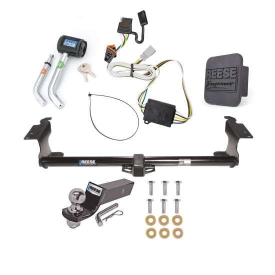 Custom Fit Trailer Hitch Wiring Harness (Plug & Play) 2" Drop Ball-Mount w/ Pin/Clip 2" Chrome Ball Security Lock Pin Rubber Hitch Plug Cover Installation Hardware Installation Instructions 44174 74660 21536 7054430 7000600 Reese Trailer Tow Reese Trailer Tow Hitch For 99-04 Honda Odyssey Deluxe Package Wiring 2" Ball and Lock