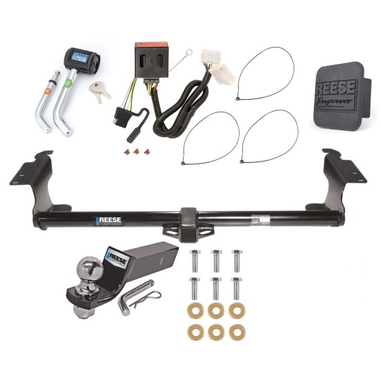 Custom Fit Trailer Hitch Wiring Harness (Plug & Play) 2" Drop Ball-Mount w/ Pin/Clip 2" Chrome Ball Security Lock Pin Rubber Hitch Plug Cover Installation Hardware Installation Instructions 44174 85747 21536 7054430 7000600 Reese Trailer Tow Reese Trailer Tow Hitch For 11-17 Honda Odyssey Deluxe Package Wiring 2" Ball and Lock
