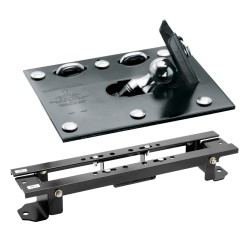 Draw-Tite Gooseneck Trailer Hitch for 07-17 Toyota Tundra Fold Down Plate w/ Custom Brackets Under Bed Rails 2-5/16" Ball