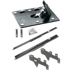 Draw-Tite Gooseneck Trailer Hitch for 99-19 Chevy GMC Silverado Sierra 1500 99-04 2500 LD Fold Down Plate w/ Custom Brackets Under Bed Rails 2-5/16" Ball