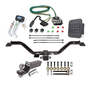 Custom Fit Trailer Hitch Wiring Harness (Plug & Play) 2" Drop Ball-Mount w/ Pin/Clip 2" Chrome Ball Security Lock Pin Rubber Hitch Plug Cover Installation Hardware Installation Instructions 44569 85836 21536 7054430 7000600 Reese Trailer Tow Reese Trailer Tow Hitch For 13-17 Buick Enclave Chevy Traverse GMC Acadia Deluxe Package Wiring 2" Ball and Lock