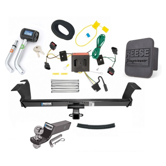 Custom Fit Trailer Hitch Wiring Harness (Plug & Play) 2" Drop Ball-Mount w/ Pin/Clip 2" Chrome Ball Security Lock Pin Rubber Hitch Plug Cover Installation Hardware Installation Instructions 44586 85775 21536 7054430 7000600 Reese Trailer Tow Reese Trailer Tow Hitch For 08-10 Dodge Grand Caravan Chrysler Town Country Deluxe Package Wiring 2" Ball and Lock