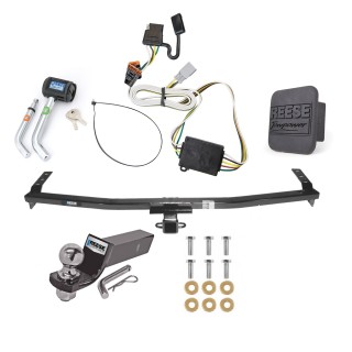 Custom Fit Trailer Hitch Wiring Harness (Plug & Play) 2" Drop Ball-Mount w/ Pin/Clip 2" Chrome Ball Security Lock Pin Rubber Hitch Plug Cover Installation Hardware Installation Instructions 44589 74660 21536 7054430 7000600 Reese Trailer To Reese Trailer Tow Hitch For 03-08 Honda Pilot 01-06 Acura MDX Deluxe Package Wiring 2" Ball and Lock