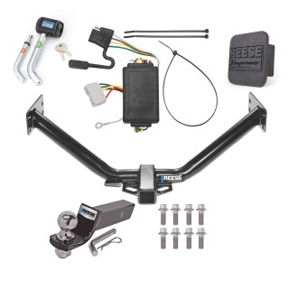 Custom Fit Trailer Hitch Wiring Harness (Plug & Play) 2" Drop Ball-Mount w/ Pin/Clip 2" Chrome Ball Security Lock Pin Rubber Hitch Plug Cover Installation Hardware Installation Instructions 44594 118424 21536 7054430 7000600 Reese Trailer T Reese Trailer Tow Hitch For 07-13 Acura MDX without Full Size Spare Deluxe Package Wiring 2" Ball and Lock