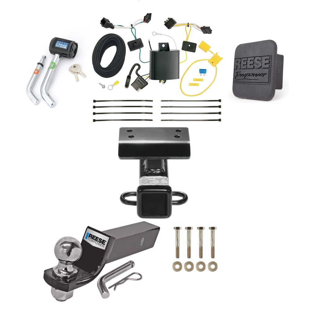 Custom Fit Trailer Hitch Wiring Harness (Plug & Play) 2" Drop Ball-Mount w/ Pin/Clip 2" Chrome Ball Security Lock Pin Rubber Hitch Plug Cover Installation Hardware Installation Instructions 44611 118675 21536 7054430 7000600 Reese Trailer T Reese Trailer Tow Hitch For 12-17 Volkswagen Tiguan Deluxe Package Wiring 2" Ball and Lock