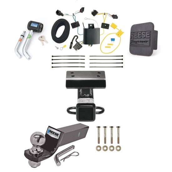 Custom Fit Trailer Hitch Wiring Harness (Plug & Play) 2" Drop Ball-Mount w/ Pin/Clip 2" Chrome Ball Security Lock Pin Rubber Hitch Plug Cover Installation Hardware Installation Instructions 44611 118675 21536 7054430 7000600 Reese Trailer T Reese Trailer Tow Hitch For 12-17 Volkswagen Tiguan Deluxe Package Wiring 2" Ball and Lock