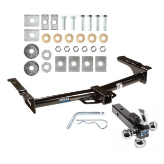 Reese Trailer Tow Hitch Receiver For 75-14 Ford E150 E250 E350 Van w/Tri-Ball Triple Ball 1-7/8" 2" 2-5/16"