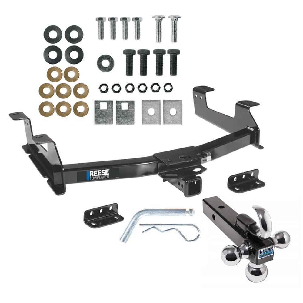 Custom Fit Trailer Hitch Tri-Ball Trailer Hitch Ball Mount w/ Pin/Clip 44653 7031400 63240 Reese Trailer Tow Hitch Receiver 11-14 Chevy Silverado GMC Sierra 2500HD 3500HD w/Tri-Ball Triple Ball 1-7/8" 2" 2-5/16" 11 12 13 14 2011 2012 2013 2 Reese Trailer Tow Hitch Receiver For 11-14 Chevy Silverado GMC Sierra 2500HD 3500HD w/Tri-Ball Triple Ball 1-7/8" 2" 2-5/16"