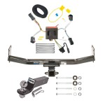 Custom Fit Trailer Hitch Wiring Harness (Plug & Play) 2" Drop Ball-Mount w/ Pin/Clip 2" Chrome Ball Installation Hardware Installation Instructions 44661 118539 21536 Reese Trailer Tow Hitch 11-17 Jeep Compass Complete Package Wiring and 2& Reese Trailer Tow Hitch For 11-17 Jeep Compass Complete Package w/ Wiring and 2" Ball