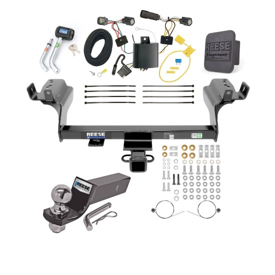Custom Fit Trailer Hitch Wiring Harness (Plug & Play) 2" Drop Ball-Mount w/ Pin/Clip 2" Chrome Ball Security Lock Pin Rubber Hitch Plug Cover Installation Hardware Installation Instructions 44694 118715 21536 7054430 7000600 Reese Trailer To Reese Trailer Tow Hitch For 17-18 Ford Escape Deluxe Package Wiring 2" Ball and Lock
