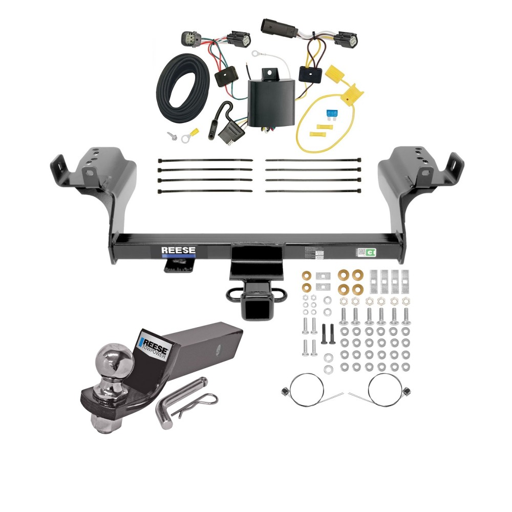 Custom Fit Trailer Hitch Wiring Harness (Plug & Play) 2" Drop Ball-Mount w/ Pin/Clip 2" Chrome Ball Installation Hardware Installation Instructions 44694 118715 21536 Reese Trailer Tow Hitch 17-18 Escape Complete Package Wiring and 2" Reese Trailer Tow Hitch For 17-18 Ford Escape Complete Package w/ Wiring and 2" Ball