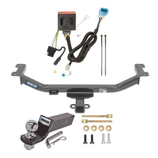 Custom Fit Trailer Hitch Wiring Harness (Plug & Play) 2" Drop Ball-Mount w/ Pin/Clip 2" Chrome Ball Installation Hardware Installation Instructions 44695 118569 21536 Reese Trailer Tow Hitch 13-18 Acura RDX Complete Package Wiring and 2&quo Reese Trailer Tow Hitch For 13-18 Acura RDX Complete Package w/ Wiring and 2" Ball