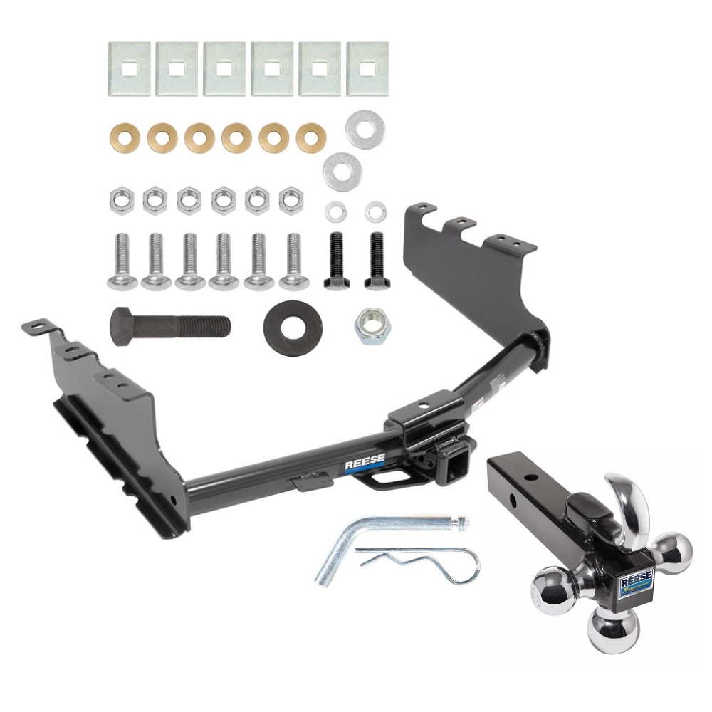 Custom Fit Trailer Hitch Tri-Ball Trailer Hitch Ball Mount w/ Pin/Clip 44703 7031400 63240 Reese Trailer Tow Hitch Receiver 14-19 Chevy Silerado GMC Sierra 1500 w/Tri-Ball Triple Ball 1-7/8" 2" 2-5/16" 14 15 16 17 18 19 2014 2015 2016 2017 Reese Trailer Tow Hitch Receiver For 14-19 Chevy Silerado GMC Sierra 1500 w/Tri-Ball Triple Ball 1-7/8" 2" 2-5/16"