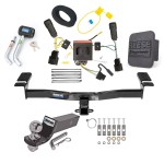 Custom Fit Trailer Hitch Wiring Harness (Plug & Play) 2" Drop Ball-Mount w/ Pin/Clip 2" Chrome Ball Security Lock Pin Rubber Hitch Plug Cover Installation Hardware Installation Instructions 44764 118519 21536 7054430 7000600 Reese Trailer To Reese Trailer Tow Hitch For 11-15 Lincoln MKX Deluxe Package Wiring 2" Ball and Lock