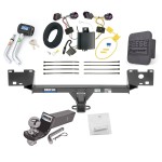 Custom Fit Trailer Hitch Wiring Harness (Plug & Play) 2" Drop Ball-Mount w/ Pin/Clip 2" Chrome Ball Security Lock Pin Rubber Hitch Plug Cover Installation Hardware Installation Instructions 44770 118719 21536 7054430 7000600 Reese Trailer T Reese Trailer Tow Hitch For 15-23 RAM ProMaster City Deluxe Package Wiring 2" Ball and Lock